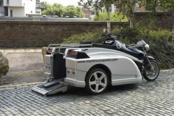 Unusual wheelchair motorcycle